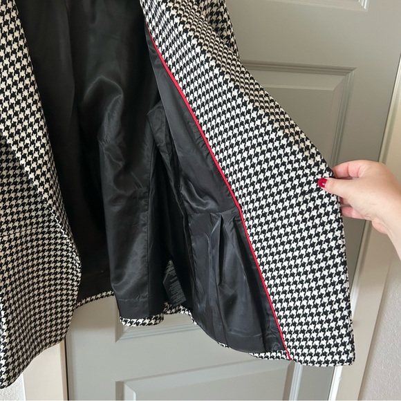 New Anthropologie Maeve Houndstooth Sculpted Hourglass Blazer - Picture 8 of 8